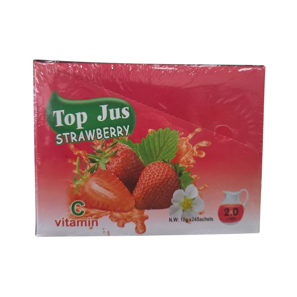 Strawberry Top Jus Soft Drink (24 sachets) 10g