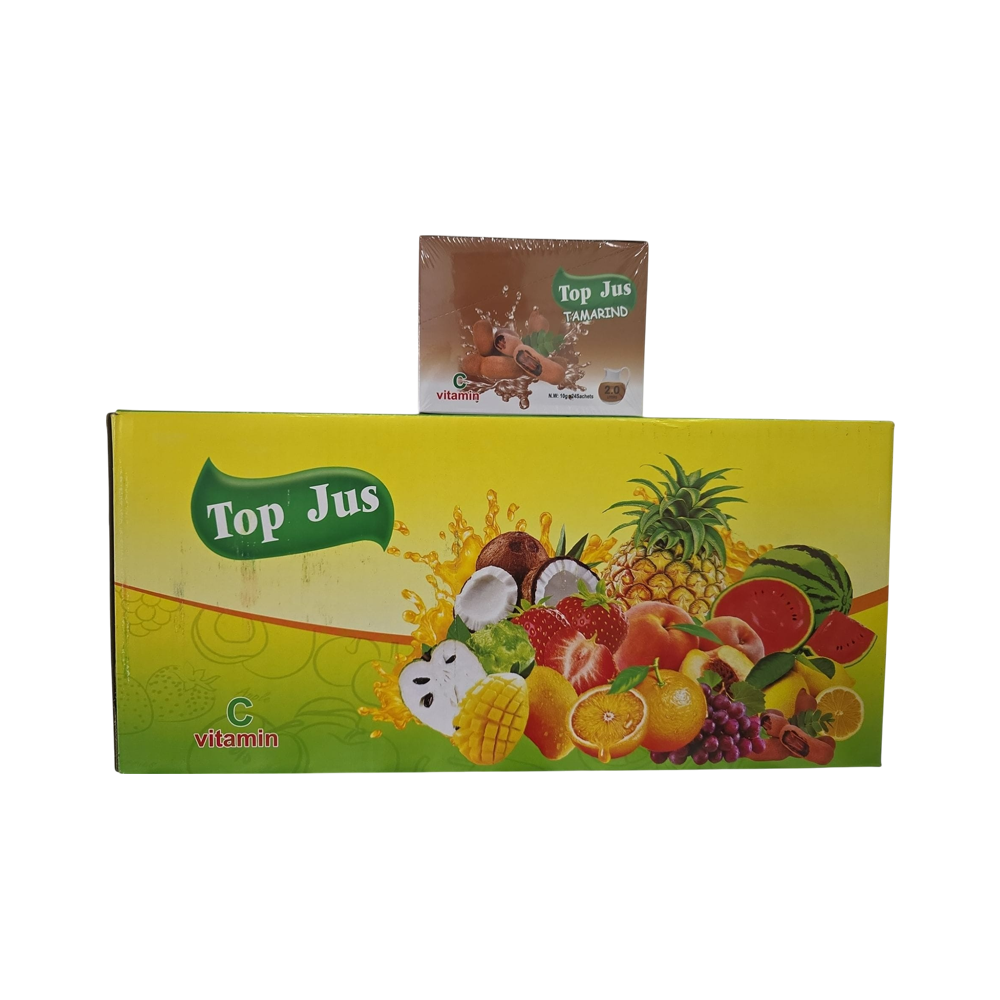 Top Jus Tamarind Soft Drink (24 sachets x 24 boxes) 10g