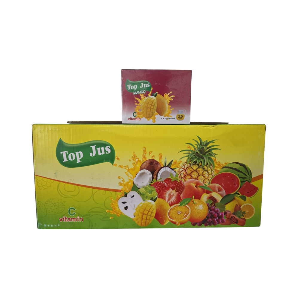 Mango Top Jus Soft Drink (24 sachets x 24 boxes) 10g