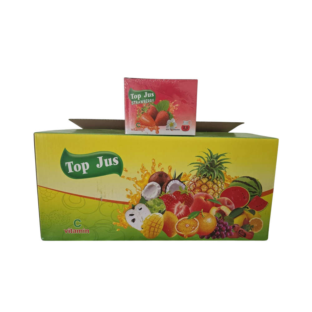 Refresco Top Jus de Fresa (24 sobres x 24 cajas) 10g