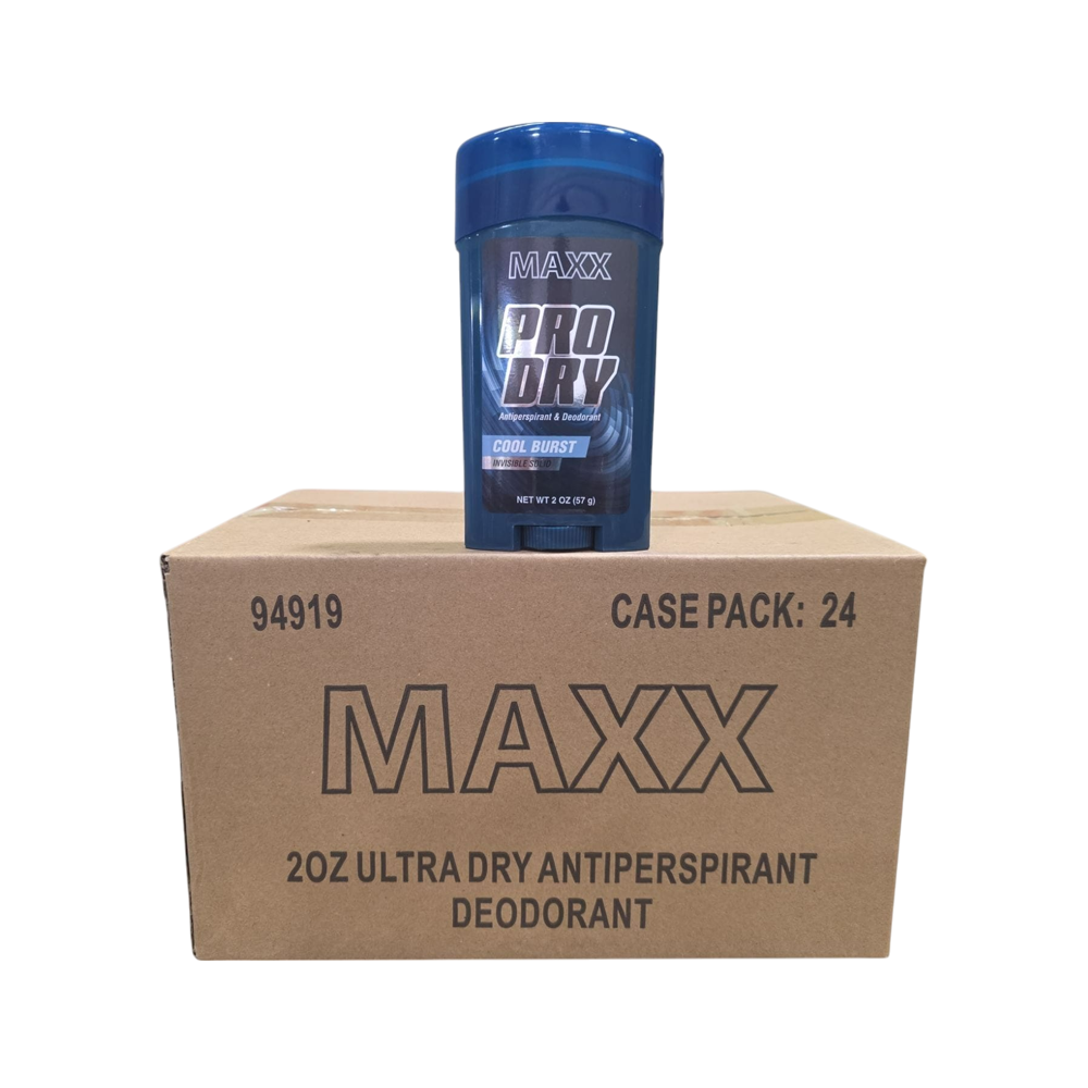 Maxx Pro Dry Solid Invisible Antiperspirant Deodorant 24/u (2oz)