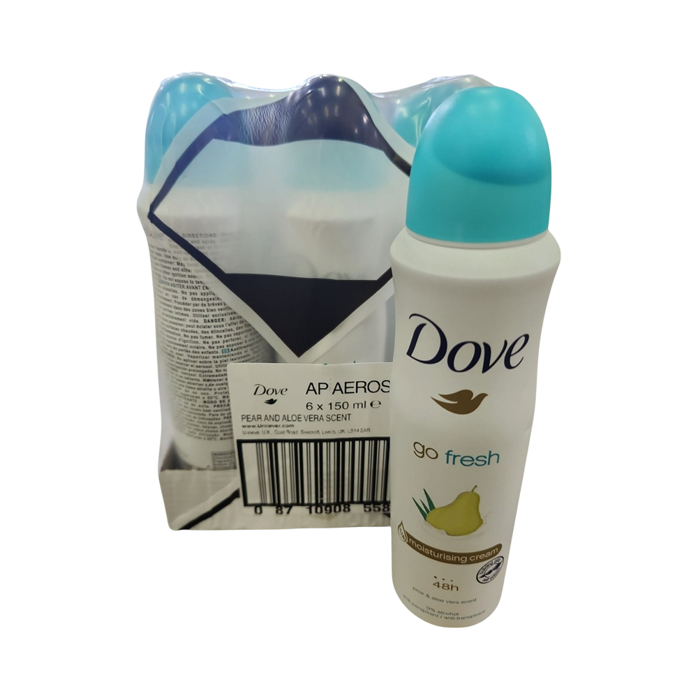 Desodorante de Spray Dove de Pera y Aloe vera  6/u (150ml)