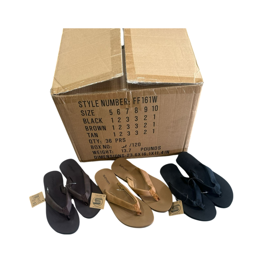 Chanclas negras, carmelitas y bronceadas 36/U (Style: FF161W)