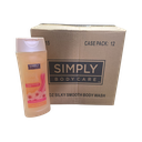 Gel de baño Simply de melocotón 12/u (12oz)